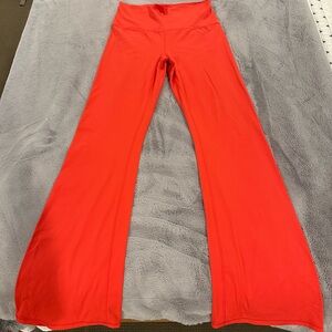 Prana Red Active Flare Leggings with Interior Waistband Pocket